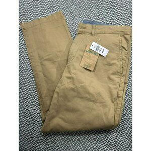 L.L. Bean Lakewashed Stretch Chino Pants In Khaki 38x29 Athletic Fit
